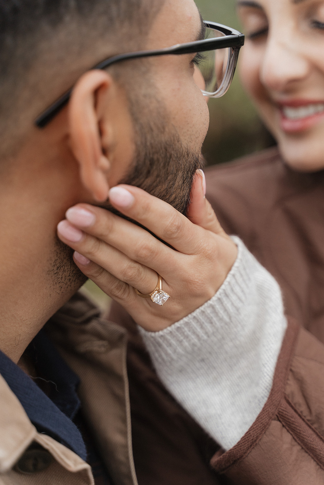 Hidden photographer capturing proposal